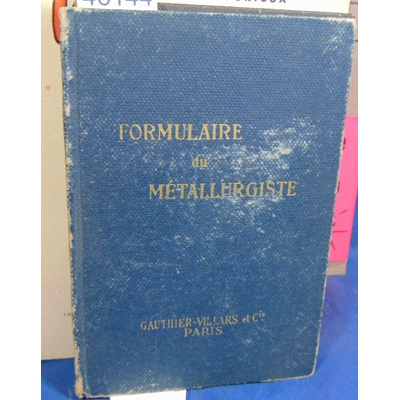 Tricot  : Formulaire du metallurgiste...