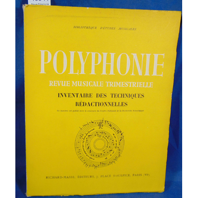 collectif  : Revue Polyphonie inventaire des techniques rédactionnelles...