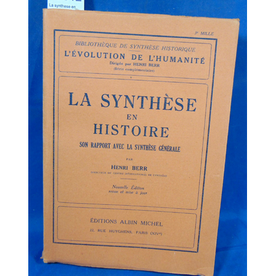Berr  : La synthese en histoire...