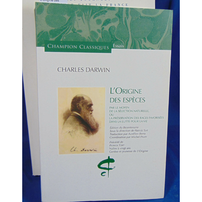 Darwin Charles : L'Origine des espèces. Précédé de Naître à vingt ans. Par Charles Darwin, Patrick Tort, Miche