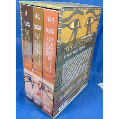 Carrier  : Textes des sarcophages du Moyen Empire égyptien. Coffret 3 volumes...