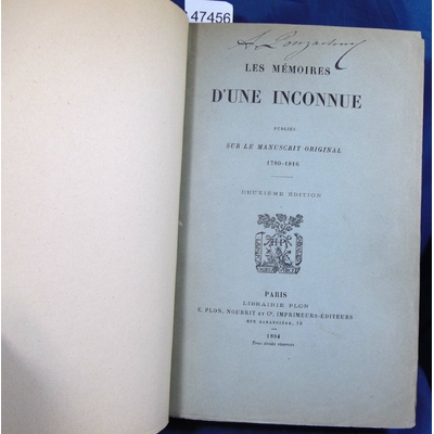Cavaignac  : Les mémoires d'une inconnue. Publiés sur le manuscrit original,1780 1816...