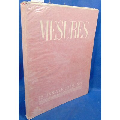 : Mesures. 15 janvier 1935 N°1...