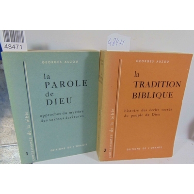 Auzou  : La tradition biblique. -1 approches des mystères des saintes écritures. -2 histoire des écrits sacrés