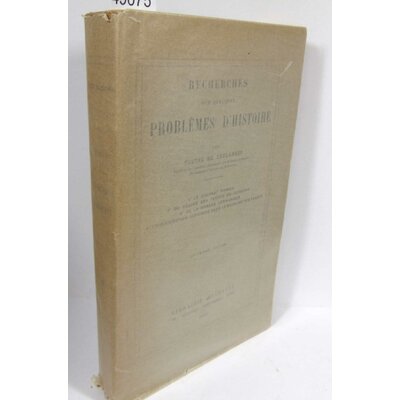 Coulanges  : Recherches sur quelques problèmes d'histoire...