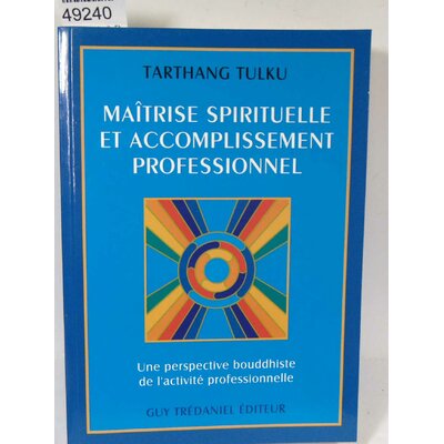Tarthang  : Maîtrise Spirituelle Et Accomplissement Professionnel - Une Perspective Bouddhiste De L'acitivité
