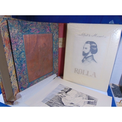Musset  : Rolla .Texte et ill. gravés à l'eau-forte par Léon Courbouleix. ex. num. : "l'artiste" , sur  japon