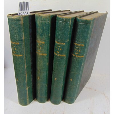 Lamartine  : Vie des grands hommes. 1855 4 volumes...