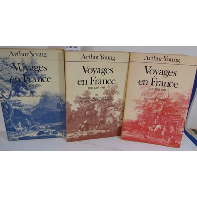 Secondé  : Voyages en France 1787 1788 1789 , 3 volumes...
