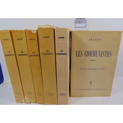ARAGON  : Les Communistes. (6 vol) EDITION ORIGINALE, l'un des 535 ex vélin...