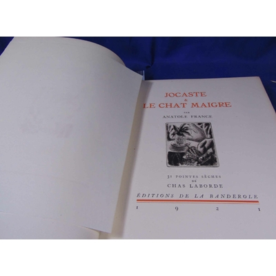 FRANCE  : Jocaste et le chat maigre. illustrations de Chas Laborde. FRANCE Anatole...