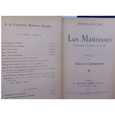 Bac Ferdinand : Les maîtresses...