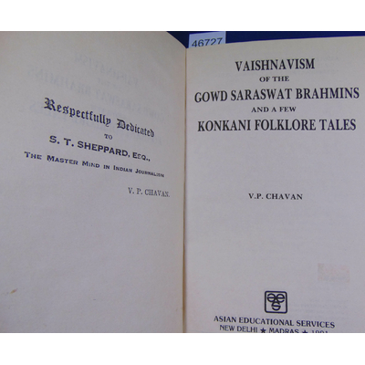 Chavan  : Vaishnavism of the gowd Saraswat Brahmins And A Few Konkani Folklore Tales...