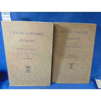 Pinard  : L'étude comparée des religions. 2 volumes Par H. PINARD DE LA BOULLAYE,...