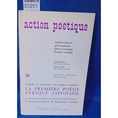 Roubaud  : action poétique 36 année 1968 1er tri....
