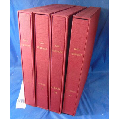 Verlaine  : Oeuvres poétiques de Paul Verlaine. 4 vol. illustrés par FINI, Léonor - FEHER, Georges - TERRASSE,