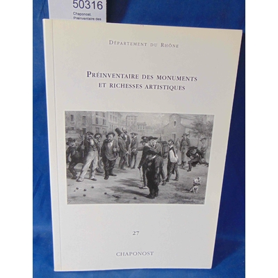 : Chaponost. Preinventaire des monuments et richesse artistiques...