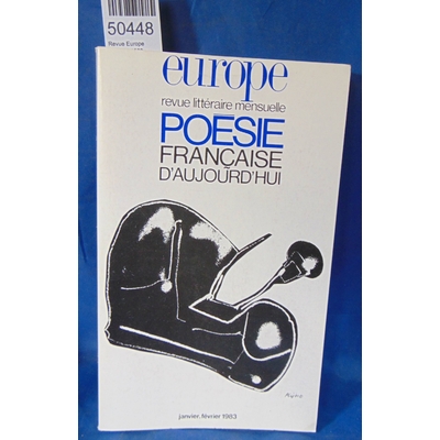 : Revue Europe 645 / 646 1983. Poésie française d'aujourd'hui...