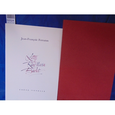 Ferraton  : Lettre à René Maria Burlet...