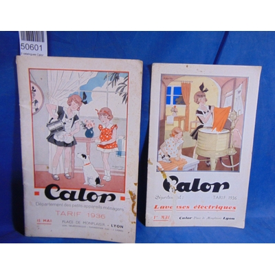 : 2 catalogues Calor 1936 appareils menagers...