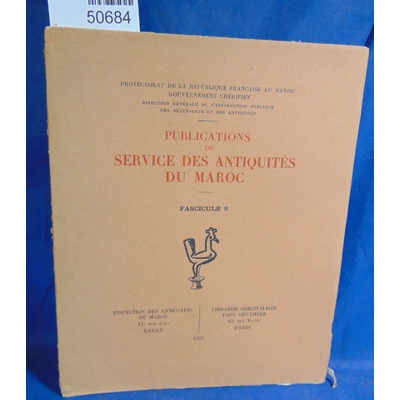 : publications du service des antiquités du Maroc 9...