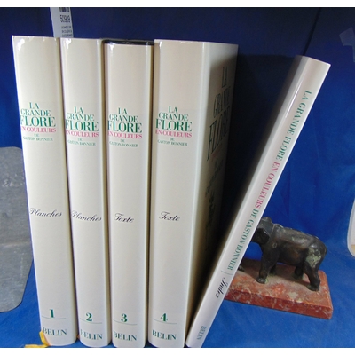 BONNIER  : LA GANDE FLORE EN COULEURS DE GASTON BONNIER - 5 volumes- Belin - 1990-Botanique...