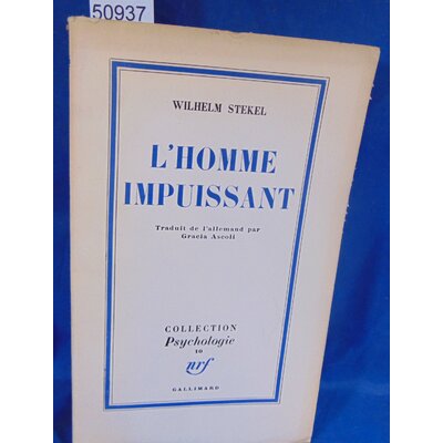 Stekel  : L'homme impuissant...