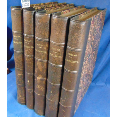 Rabelais  : Oeuvres illustrations de J. Touchet, en 5 tomes -: T. I. : GARGANTUA - T. II. : PANTAGRUEL - T. II