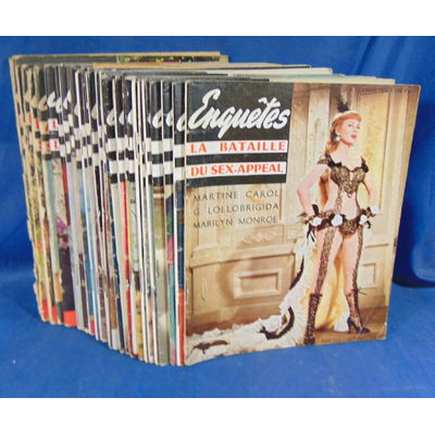 : lot 32 N° revue Enquêtes (curiosa) N°1 juin 52 au N°33 fev. 1955...