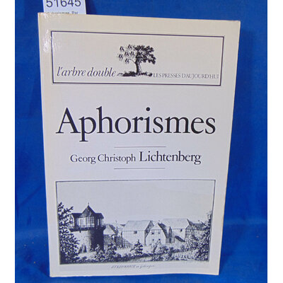 Lichtenberg  : Aphorismes. Par LICHTENBERG Georg Christoph...