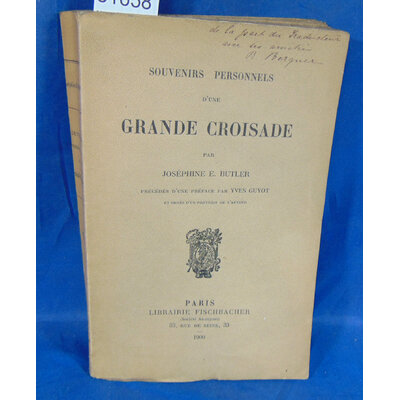 Butler  : souvenirs personnels d'une grande croisade - Par Butler Joséphine-E....