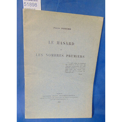Poirier  : Le hasard et les nombres premiers...