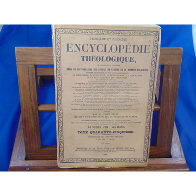 Migne Abbé : Dictionnaire des antiquités bibliques. nouvelle encyclopédie théologique T. 45...
