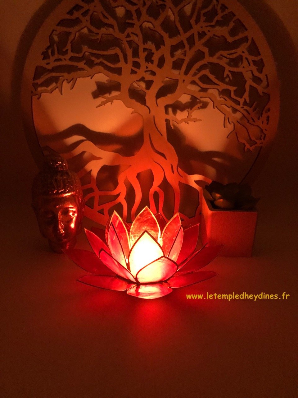 bougeoir-lotus-capiz-orange-2eme-chakra-boutique-esoterique-le-temple-d-heydines
