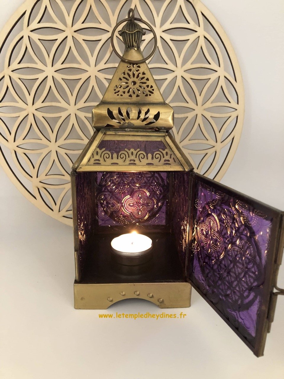 lanterne-fleur-de-vie-violet-et-or-boutique-esoterique-le-temple-d-heydines