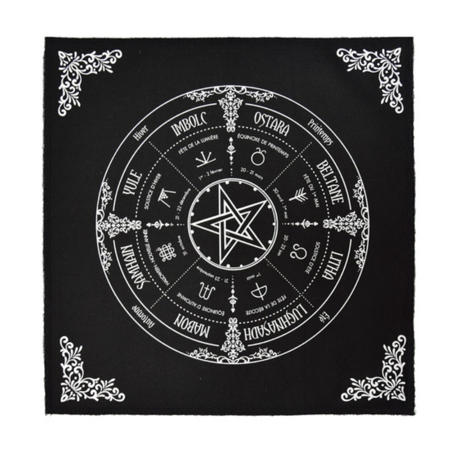 Nappe d\'autel roue de l\'année - Wicca