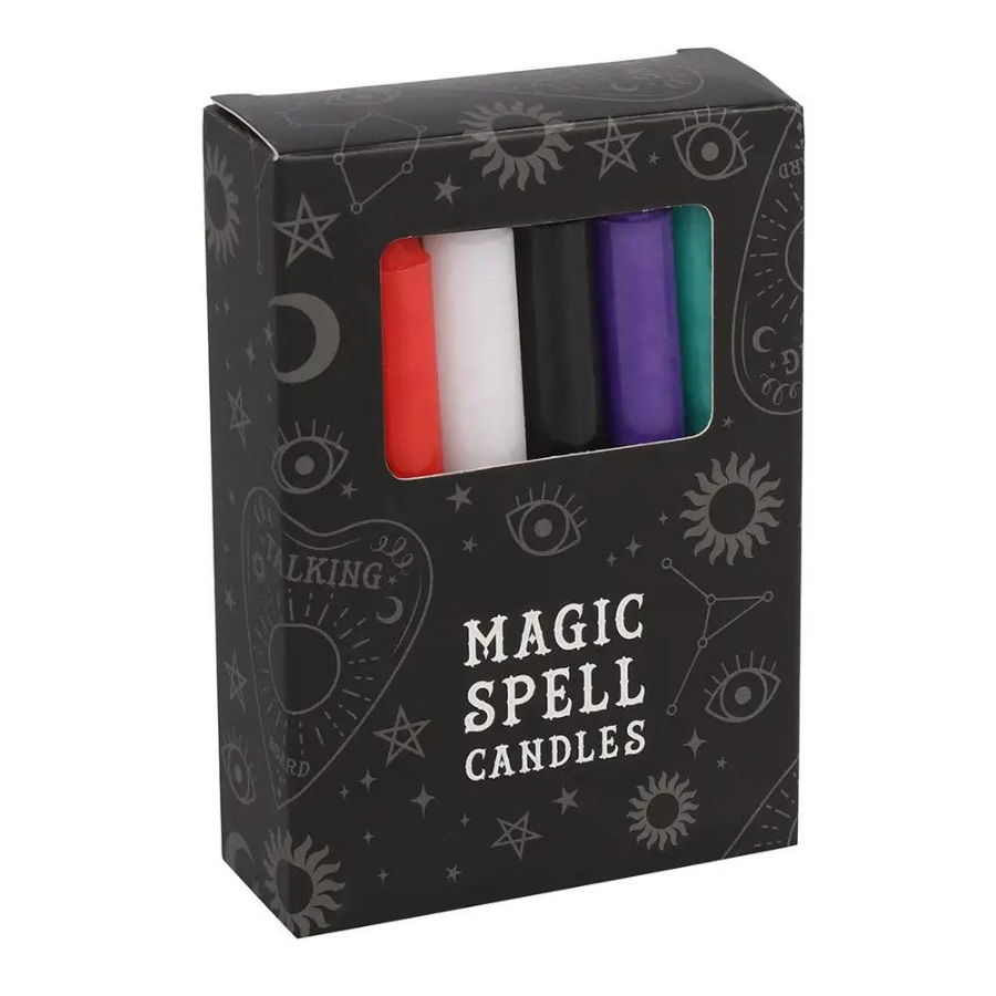 Bougies de rituel - teintées dans la masse - Mixtes - 10cm - Pack de 12