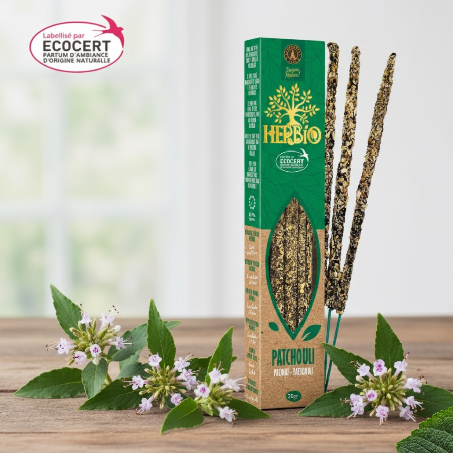 encens-en-batons-herbio-patchouli-fragrances-et-sens-labelise-ecocert-20-grammes-boutique-esoterique-le-temple-d-heydines
