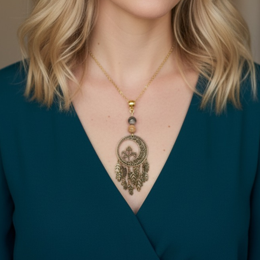 collier-pierre-de-lune-noire-attrape-reves-creation-boutique-esoterique-le-temple-d-heydines