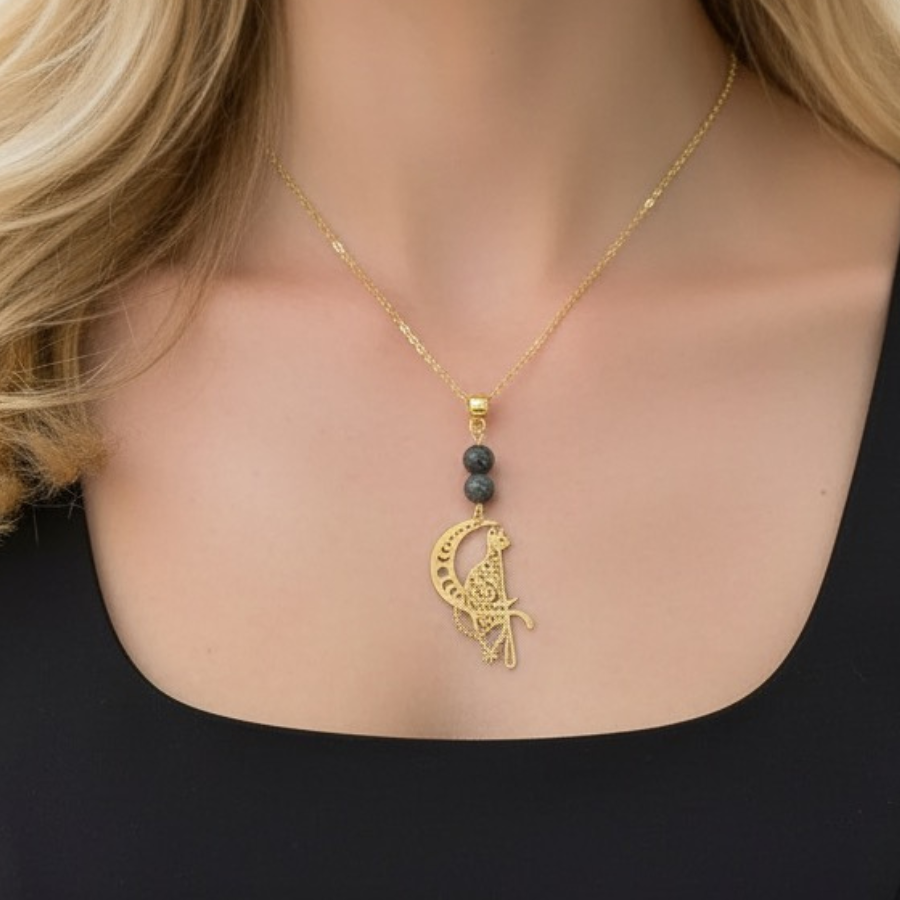 collier-larvikite-chat-lune-creation-boutique-esoterique-le-temple-d-heydines
