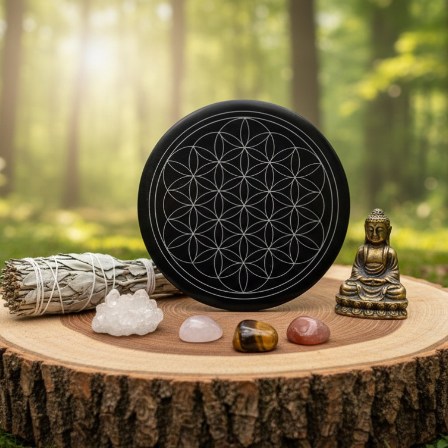support-pour-brule-encens-fleur-de-vie-noir-et-blanc-boutique-esoterique-en-ligne-le-temple-d-heydines