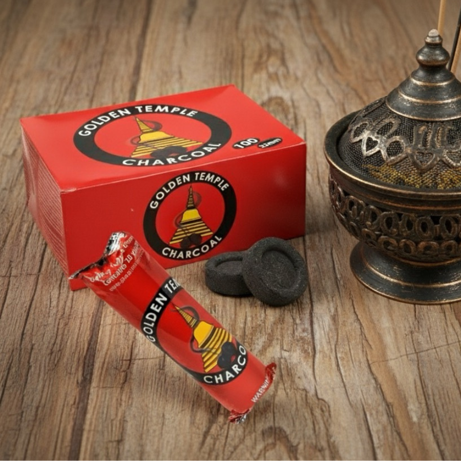 charbon-ardent-pour-encens-en-grains-33-mm-golden-temple-charcoal-boutique-esoterique-en-ligne-le-temple-d-heydines