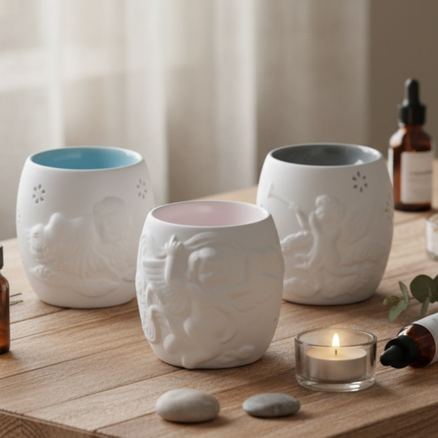bruleur-a-huile-ceramique-cherubin-blanc-boutique-esoterique-en-ligne-le-temple-d-heydines