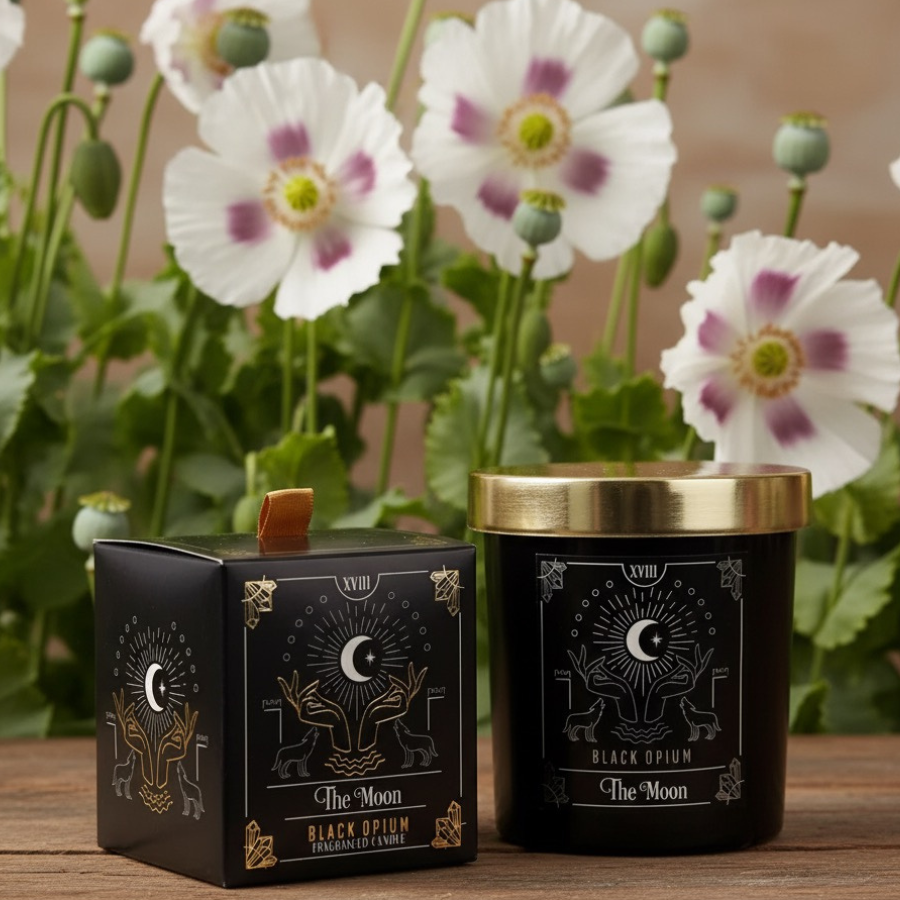 bougie-parfumee-the-moon-opium-noir-la-lune-bougie-tarot-boutique-esoterique-en-ligne-le-temple-d-heydines