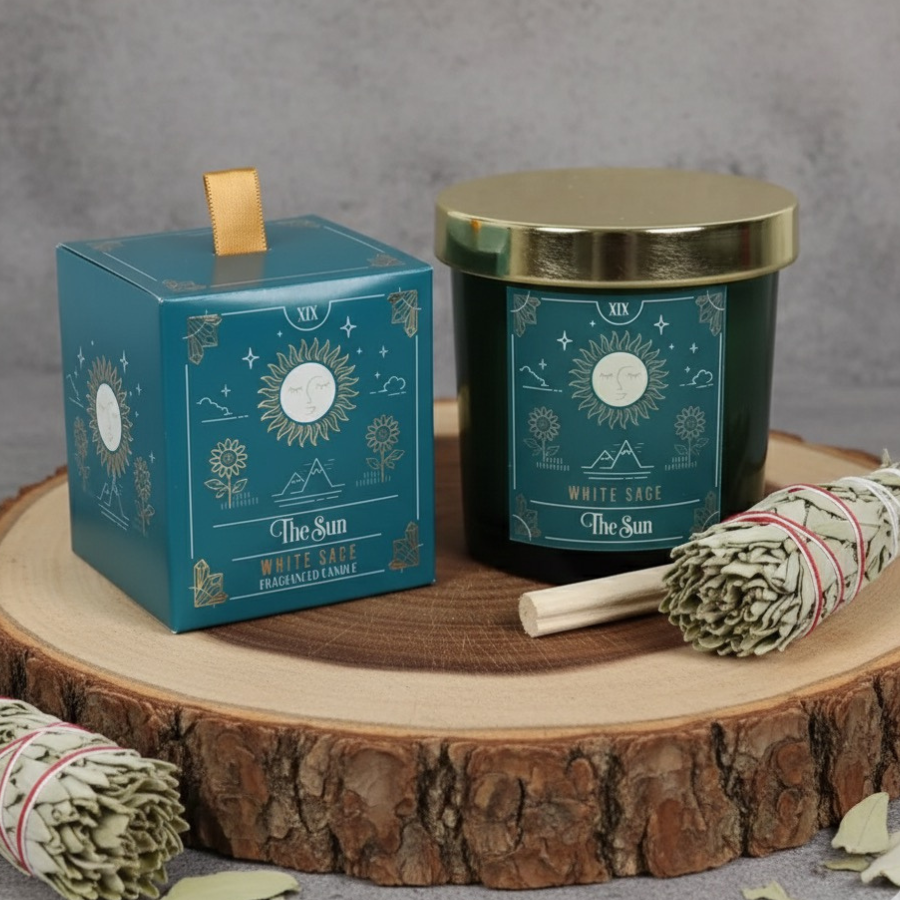 bougie-parfumee-the-sun-sauge-blanche-le-soleil-boutique-esoterique-en-ligne-le-temple-d-heydines