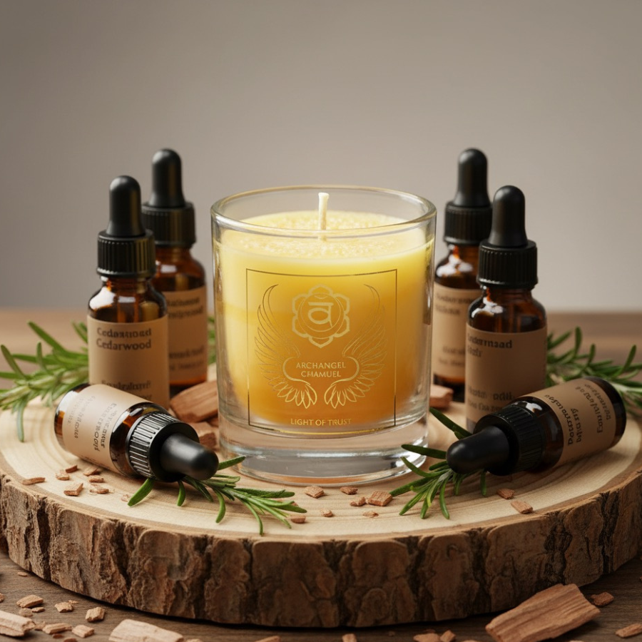 bougie-parfumee-aux-huiles-essentielles-cedre-epicea-romarin-chakra-sacre-2eme-chakra-archange-chamuel-boutique-esoterique-en-ligne-le-temple-d-heydines