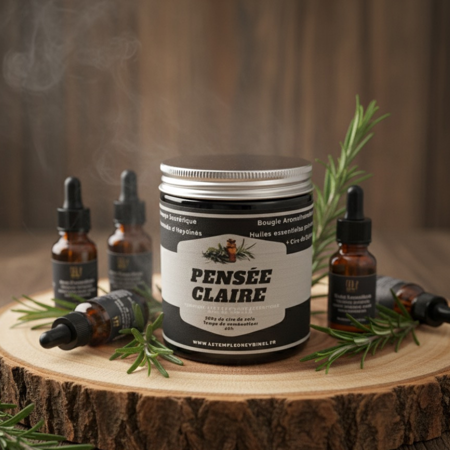 bougie-parfumee-aux-huiles-essentielles-pures-de-romarin-bougie-pensee-claire-boutique-esoterique-en-ligne-le-temple-d-heydines