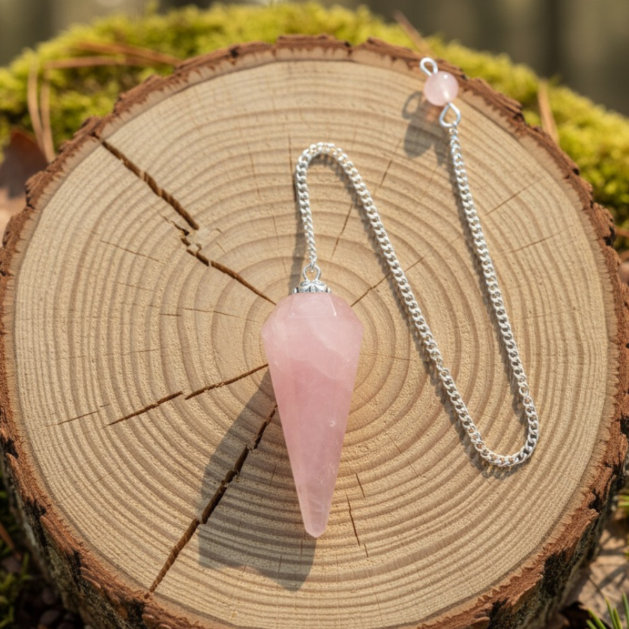 pendule-conique-en-quartz-rose-qualite-A-boutique-esoterique-en-ligne-le-temple-d-heydines
