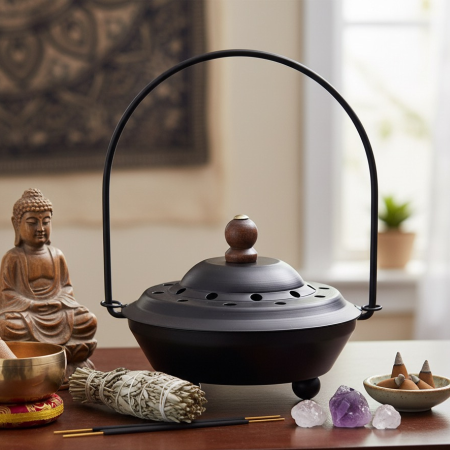 brule-encens-en-fer-avec-poignet-pivotante-boutique-esoterique-en-ligne-le-temple-d-heydines