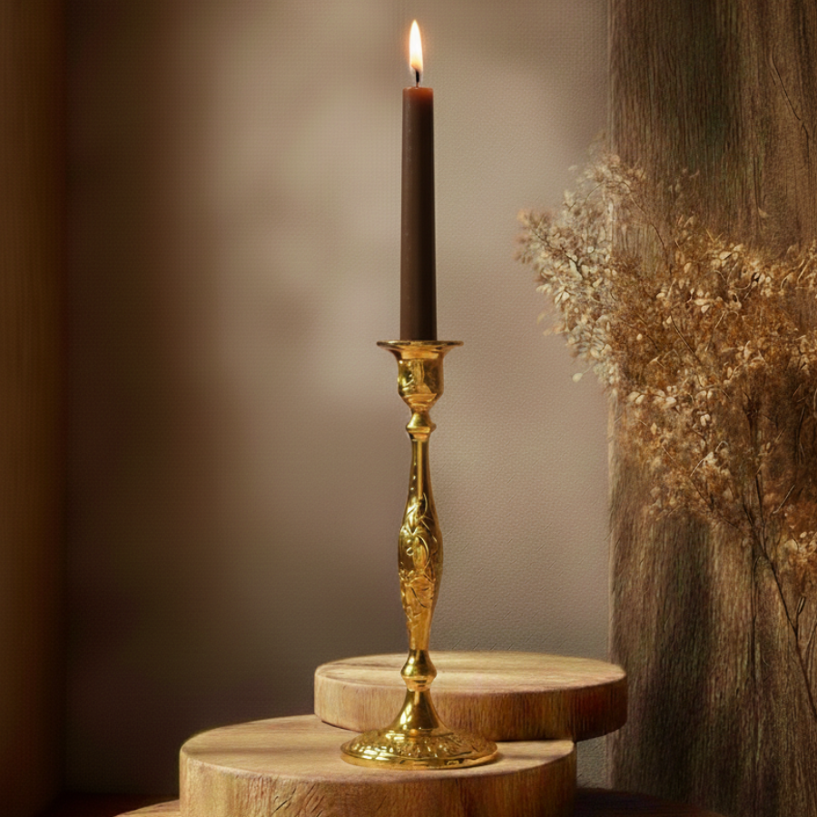 bougie-de-rituel-teintee-dans-la-masse-marron-20-cm-boutique-esoterique-en-ligne-le-temple-d-heydines